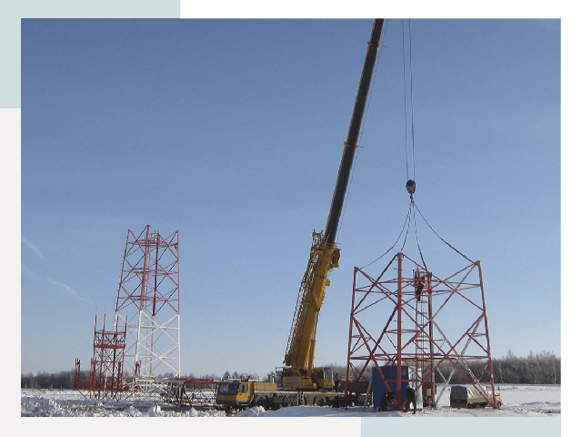 Монтаж вышек связи в ельце