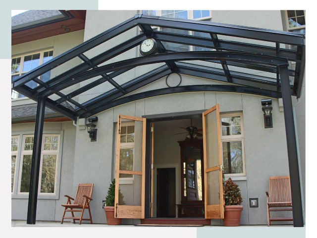 Козырьки металлические в ельце